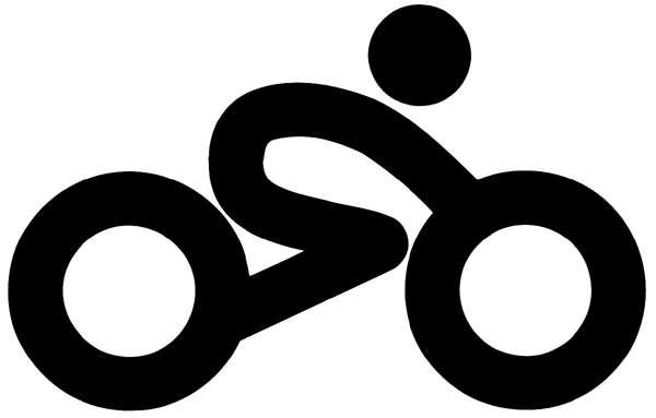 Motorcycle rider symbol vinyl sticker. Customize on line. Sports 085-1308